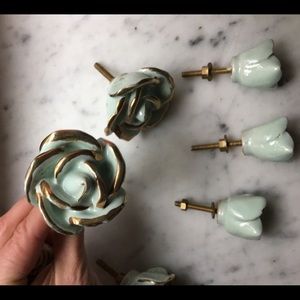 Blue Vintage Cabinet handles/ hardware